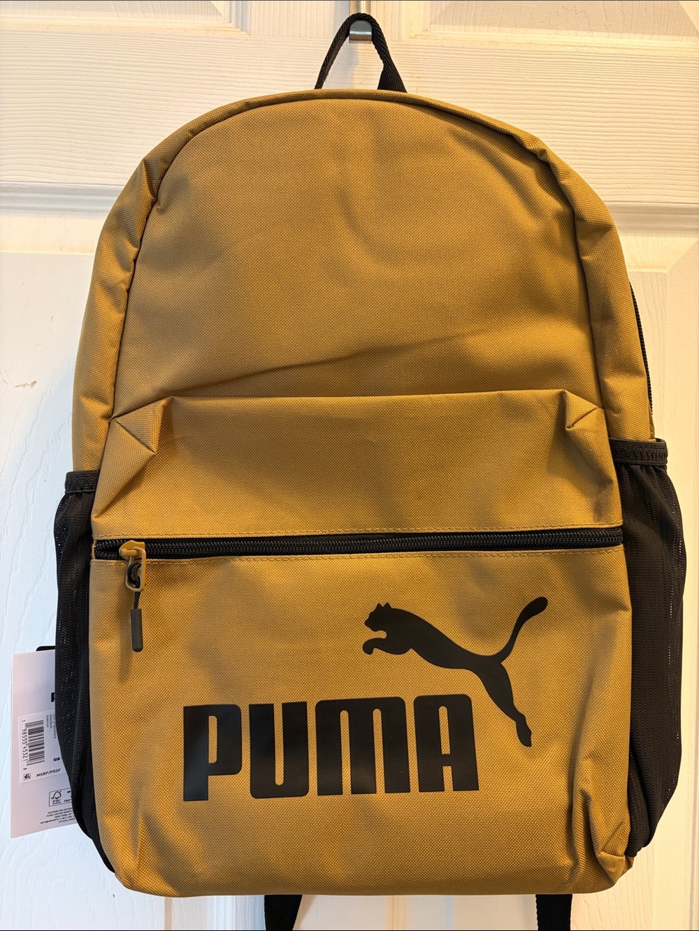 New Puma khaki and Black Logo Backpack
